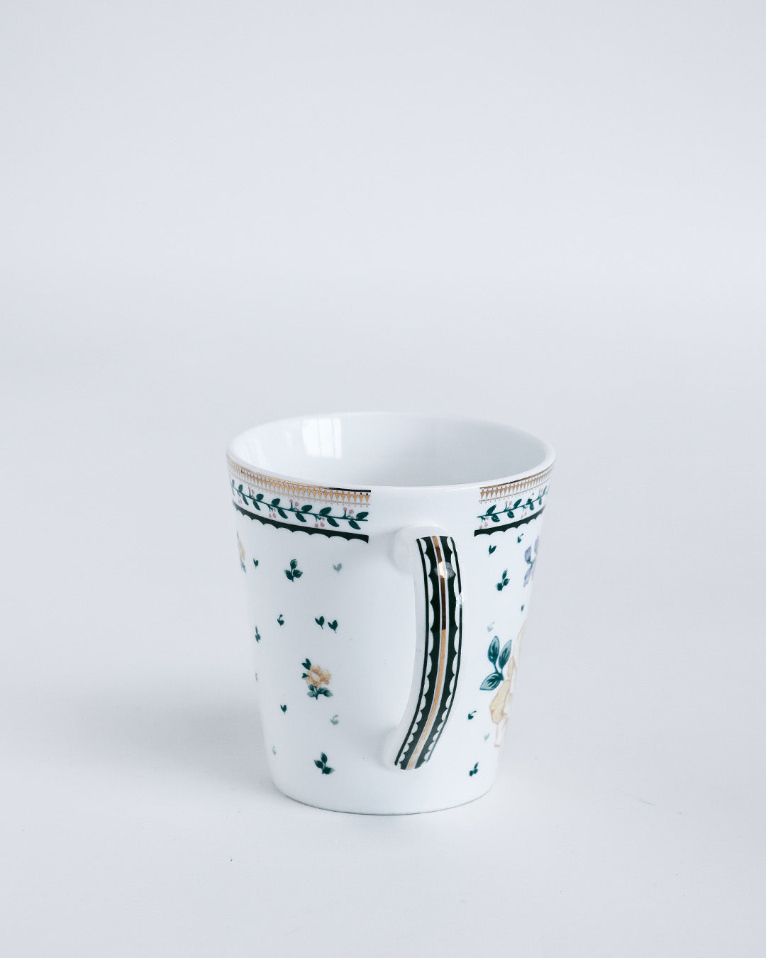 Magique by The Wishing Chair x Clay Craft, Emerald Ribbon Zing Coffee Mug with Dessert Plates Set of 8 Pcs (4 Mugs + 4 Plate)