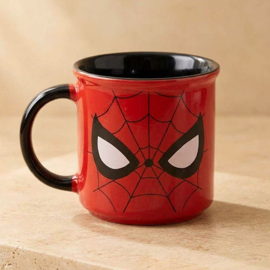 Marvel Spider-Man Pebble Ceramic Coffee & Milk Mug, Red & Black, 400ml