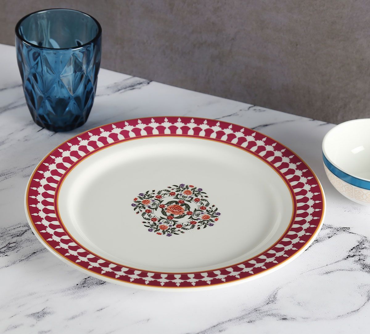 India Circus Floral Fountain Dinner Plate 10.5" 1 Pieces