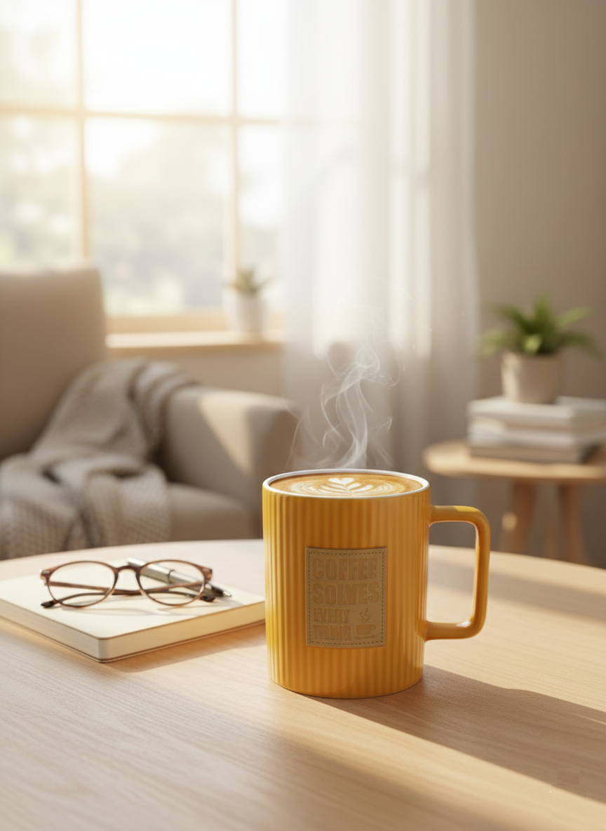 Kaffa Pebble Milk/Coffee Mug - 1 Pc - 400 ml (Kaffa K01)