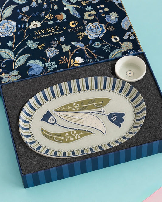Magique By The Wishing Chair X Clay Craft, Tulip Garden Textures Charlie 26Chip & Dip Set