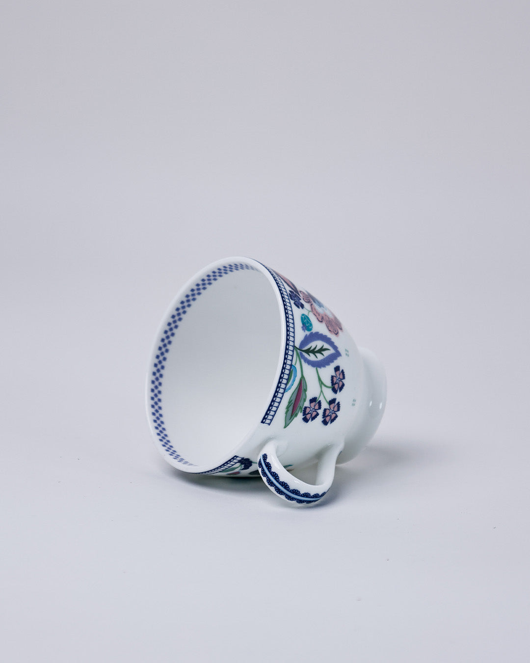Magique x Clay Craft – Indigo Chintz King Cup & Saucer Set of 12 (180ml)-(T04)
