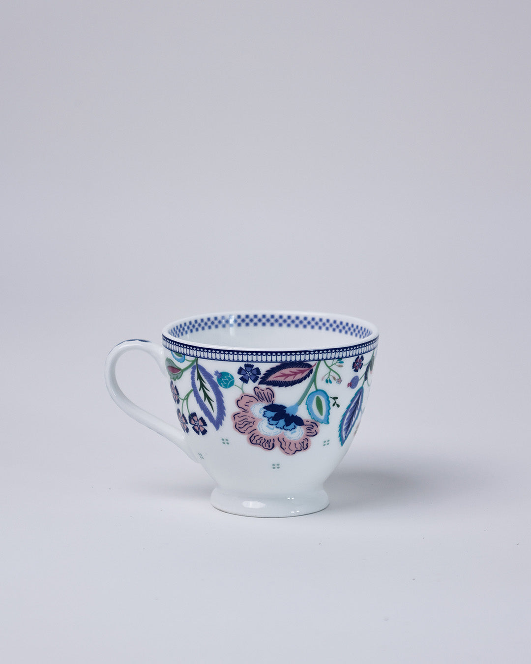 Magique x Clay Craft – Indigo Chintz King Cup & Saucer Set of 12 (180ml)-(T04)