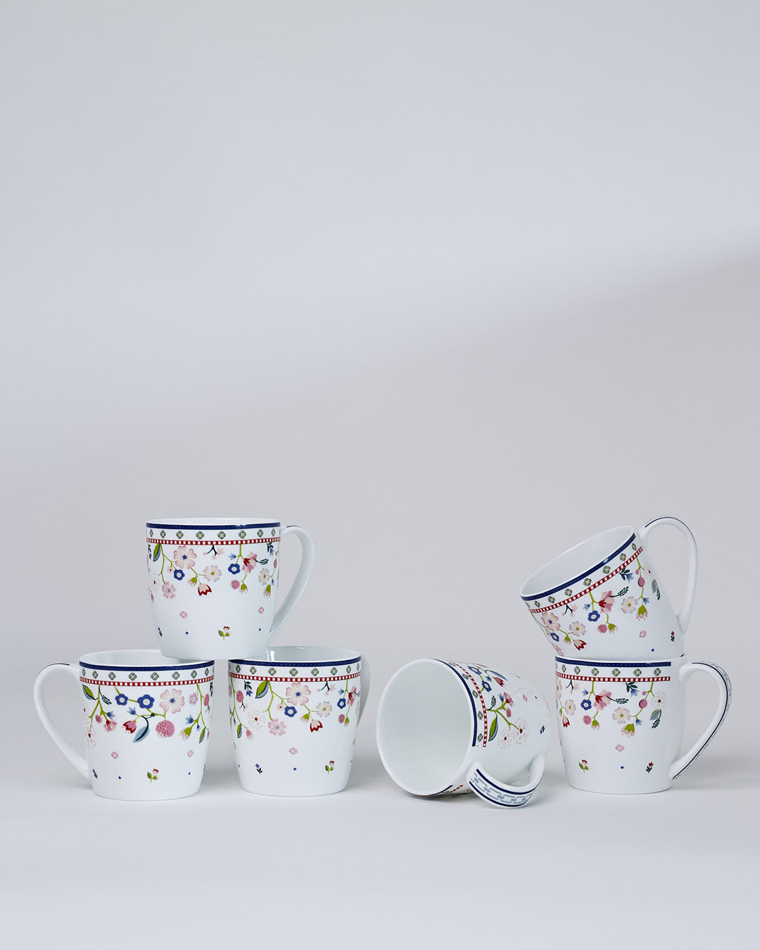 Magique x Clay Craft – Indian Summer Alton Coffee Mug Set of 6, 220ml-(T05)