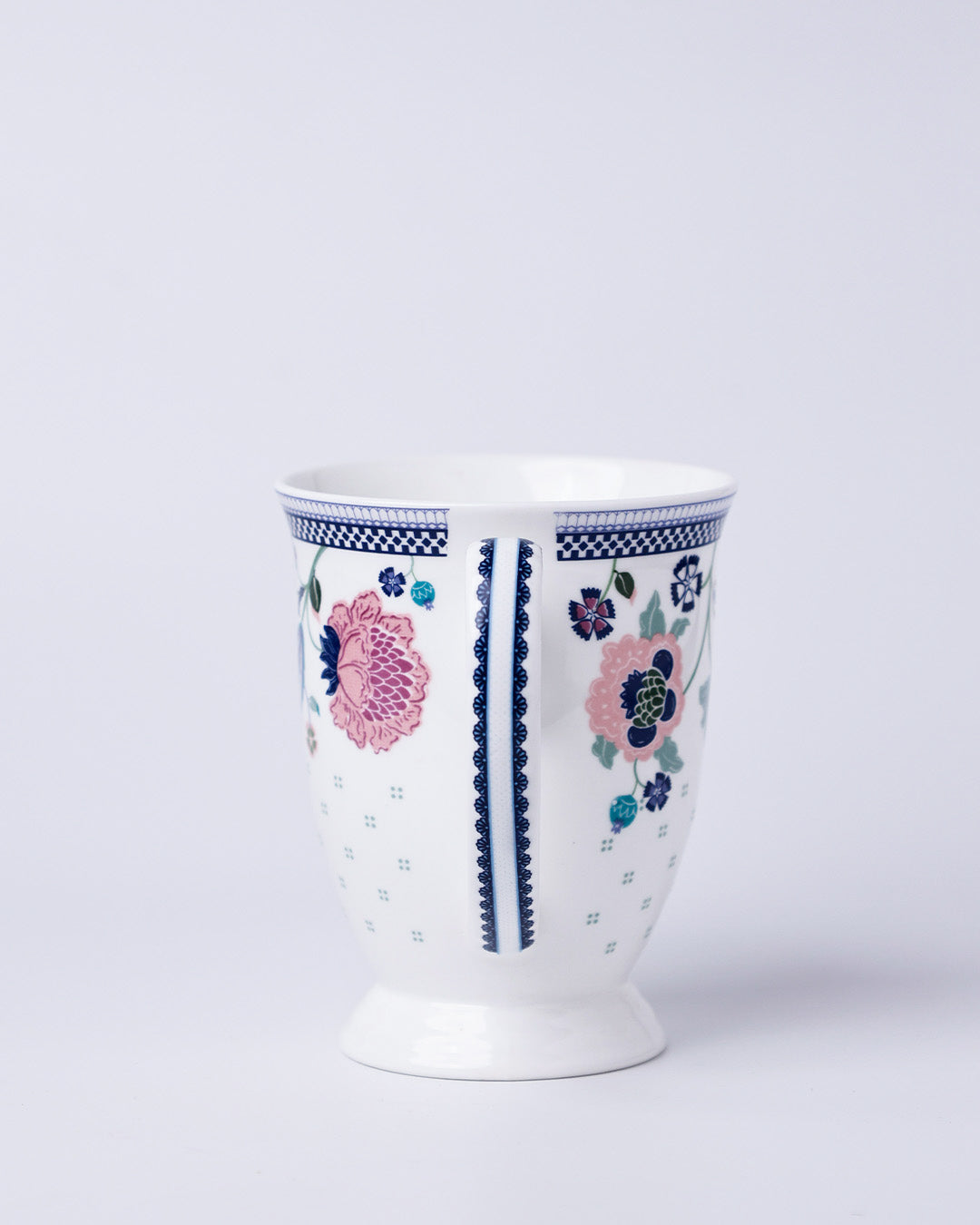 Magique x Clay Craft – Indigo Chintz Alley Milk/ Coffee Mug, 1 Piece, 300ml-(T04)
