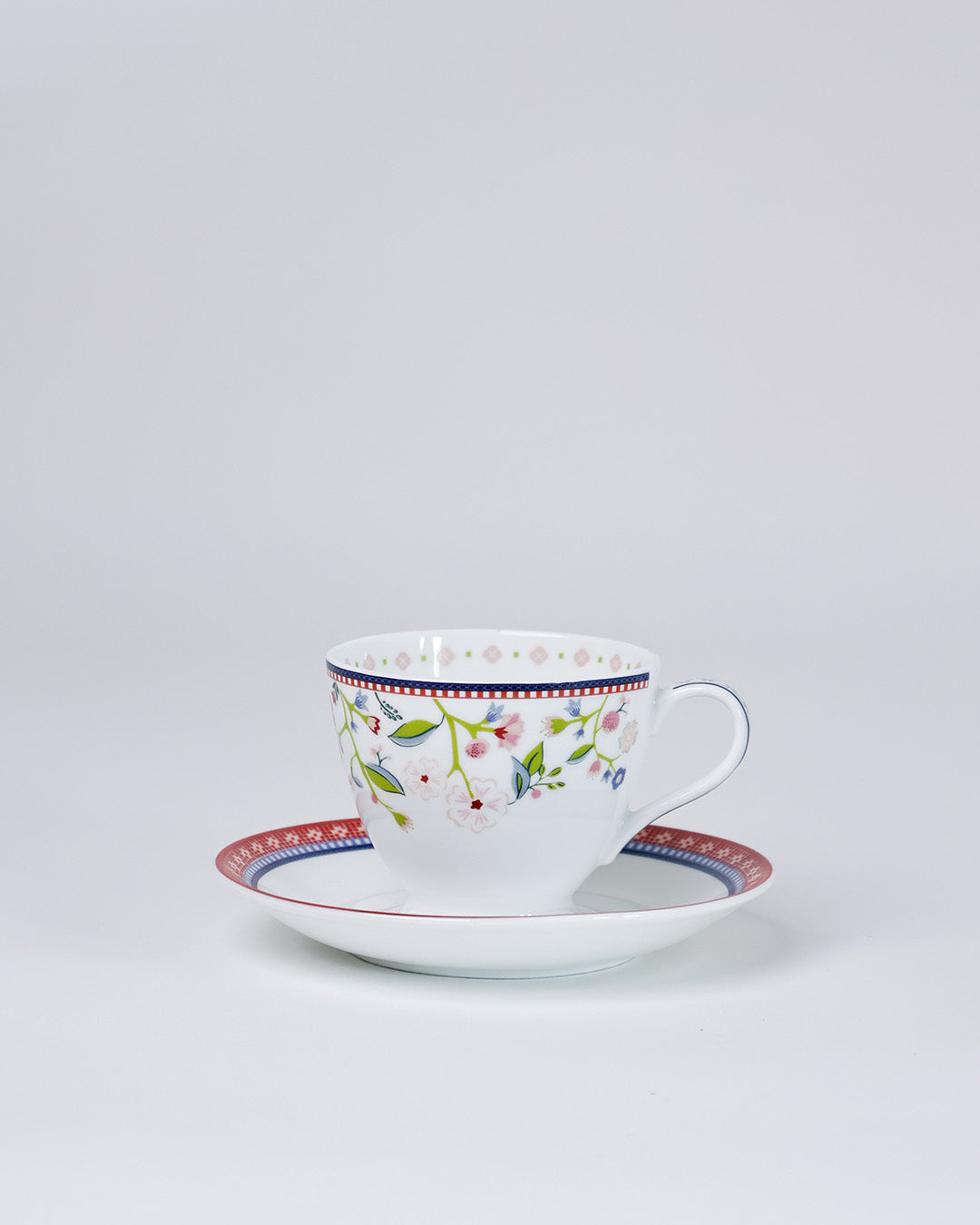 Magique by The Wishing Chair x Clay Craft Indian Summer King Ceramic Cup & Saucer Set, 180ml, Set of 12