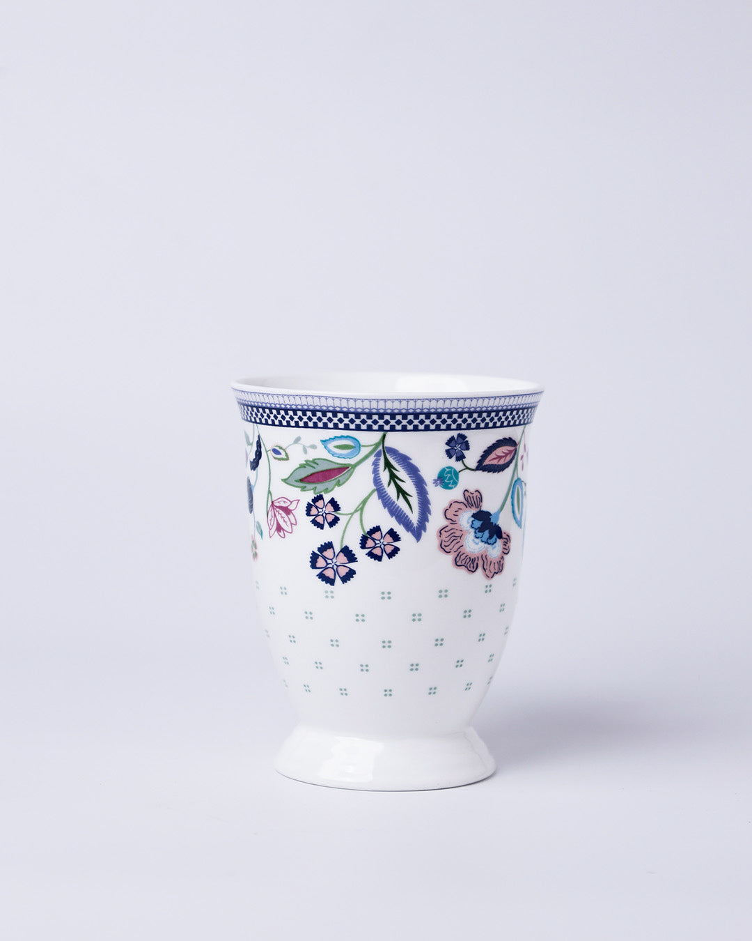 Magique x Clay Craft – Indigo Chintz Alley Milk/ Coffee Mug, 1 Piece, 300 ml