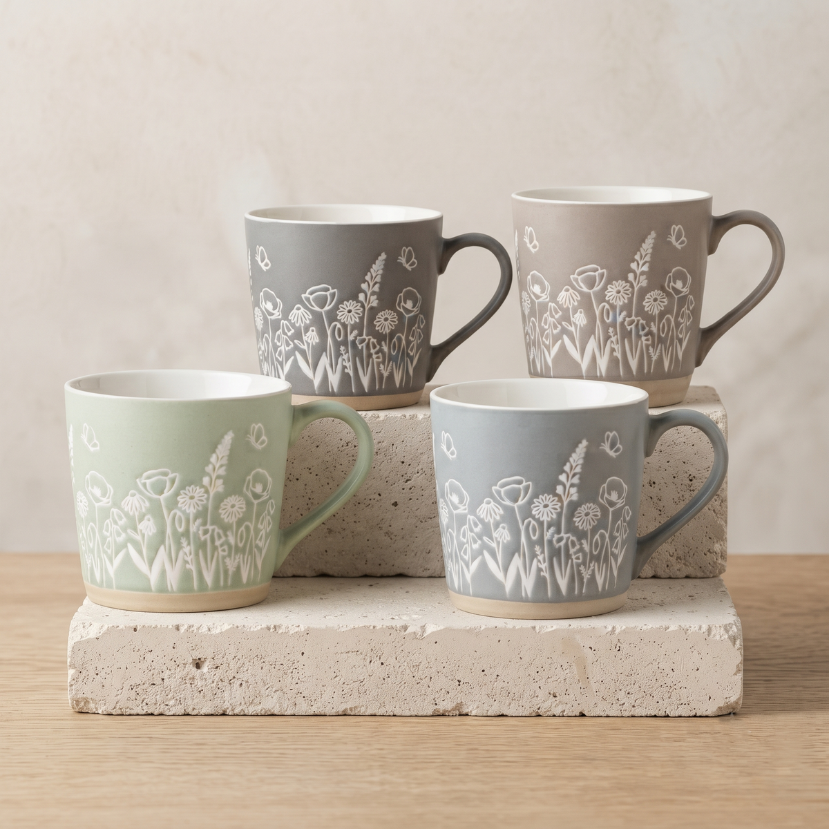 Meadow Trunk Pebble Ceramic Coffee & Milk Mug, 300 ml, 1 Piece