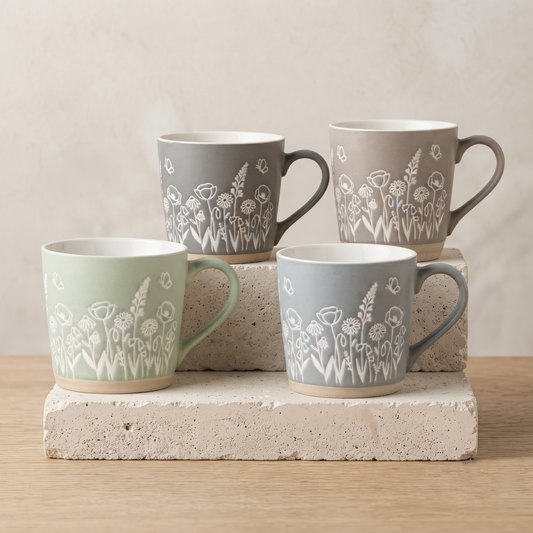 Meadow Trunk Pebble Ceramic Coffee & Milk Mug, 300 ml, 1 Piece
