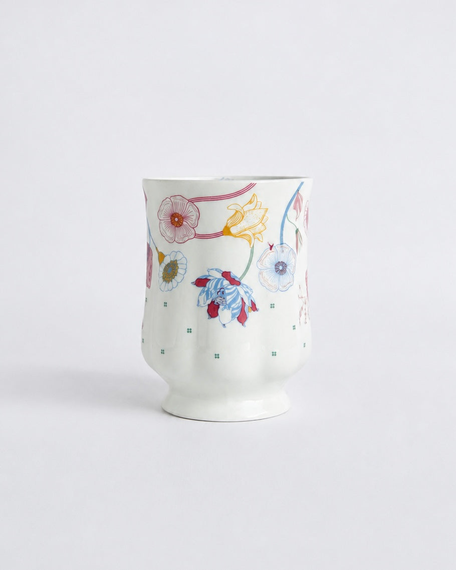 Magique by The Wishing Chair x Clay Craft, Sweet Pea Maharani Milk Mug, Set of 2, 300ml each
