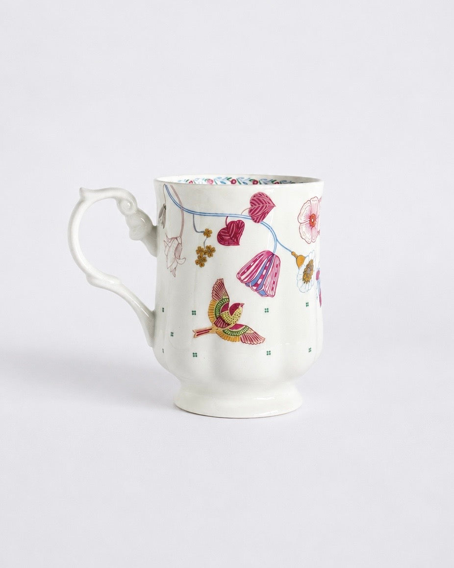 Magique by The Wishing Chair x Clay Craft, Sweet Pea Maharani Milk Mug, Set of 2, 300ml each