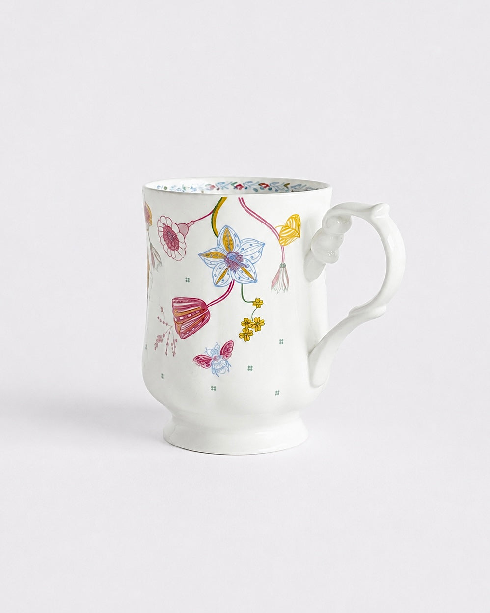 Magique by The Wishing Chair x Clay Craft, Sweet Pea Maharani Milk Mug, Set of 2, 300ml each
