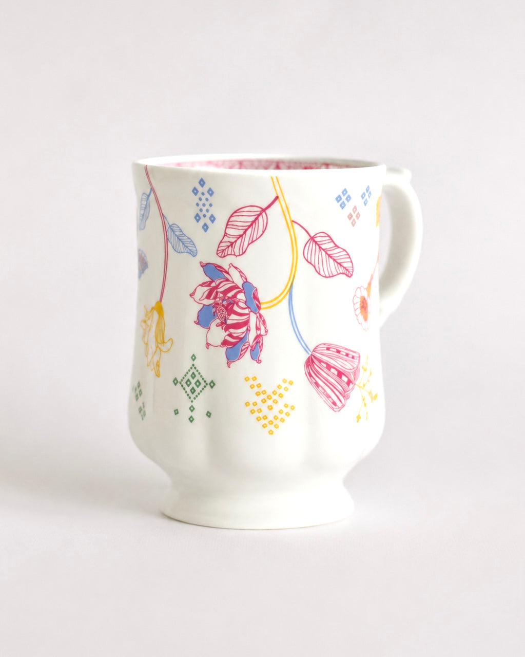 Magique by The Wishing Chair x Clay Craft, Sweet Pea Maharani Milk Mug, Set of 2, 300ml each