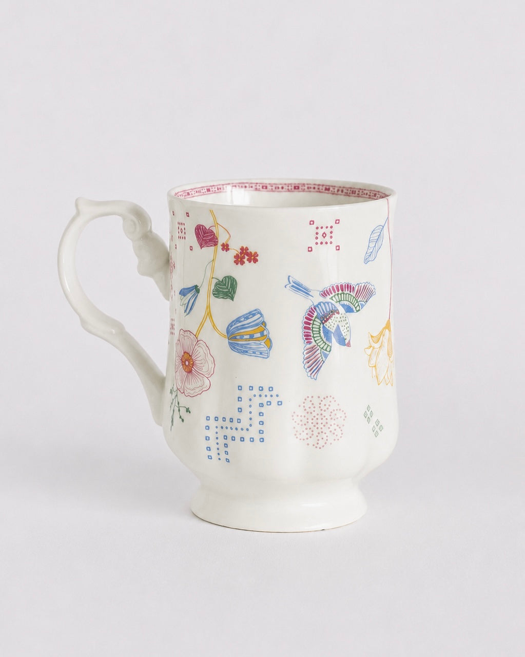 Magique by The Wishing Chair x Clay Craft, Sweet Pea Maharani Milk Mug, Set of 2, 300ml each