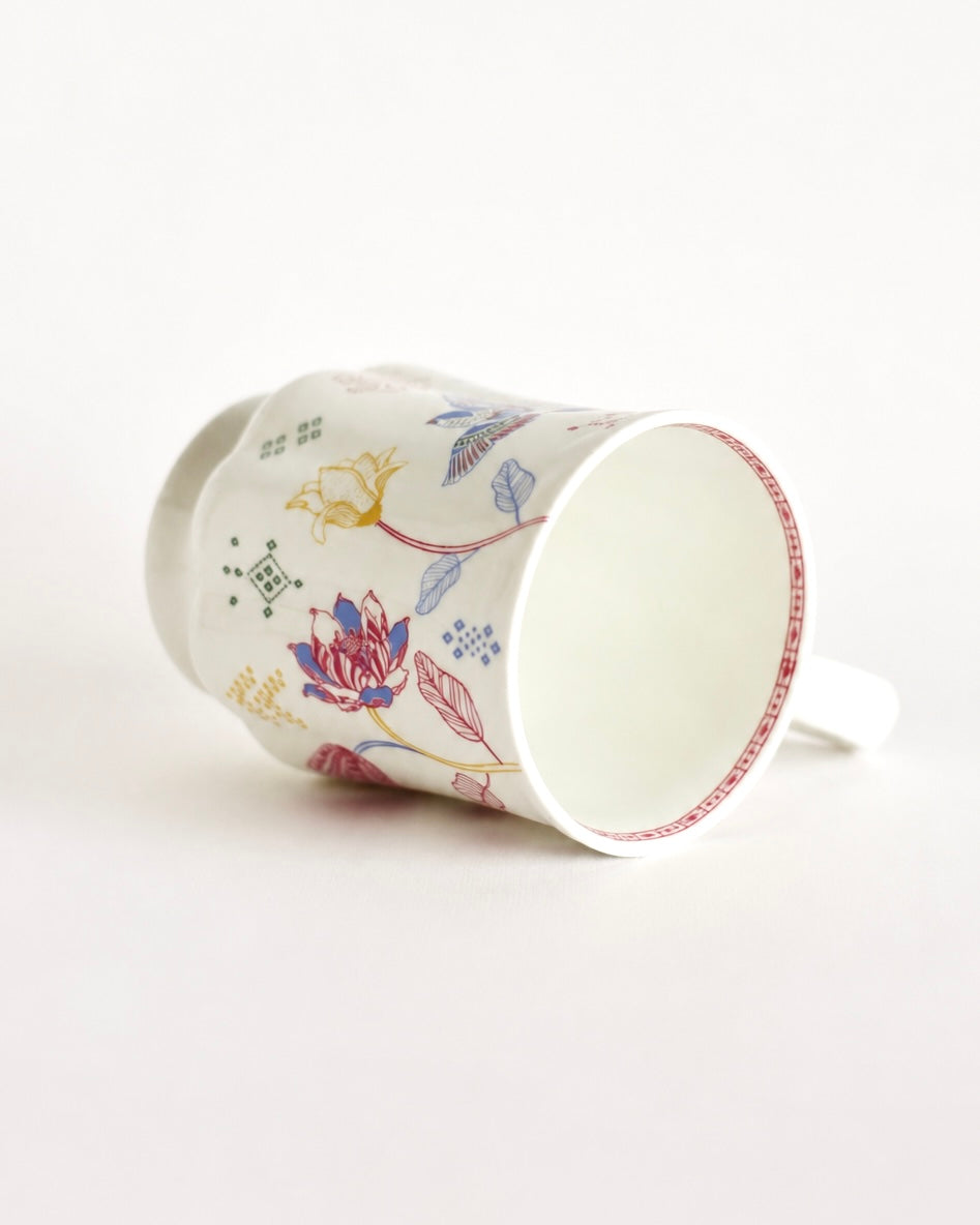 Magique by The Wishing Chair x Clay Craft, Sweet Pea Maharani Milk Mug, Set of 2, 300ml each