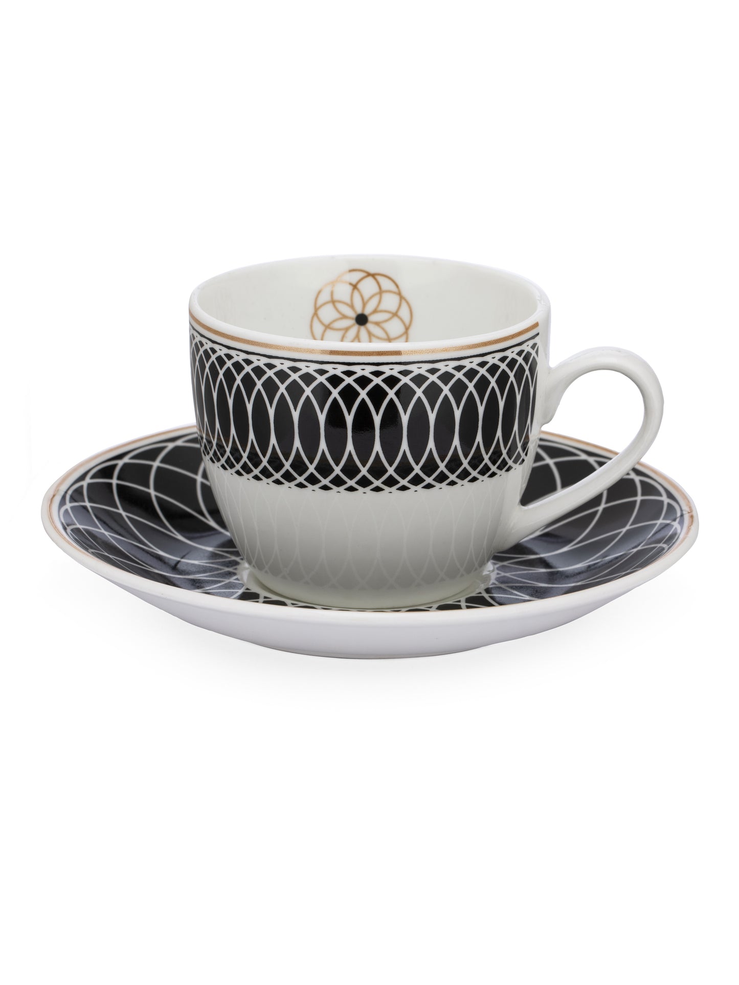 Cream Super Cup & Saucer, 170ml, Set of 12 (6 Cups + 6 Saucers) (S302)
