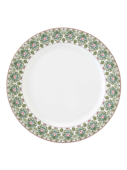 India Circus Floral Illusion Dinner Plate 10.5" 1 Pieces - Clay Craft India