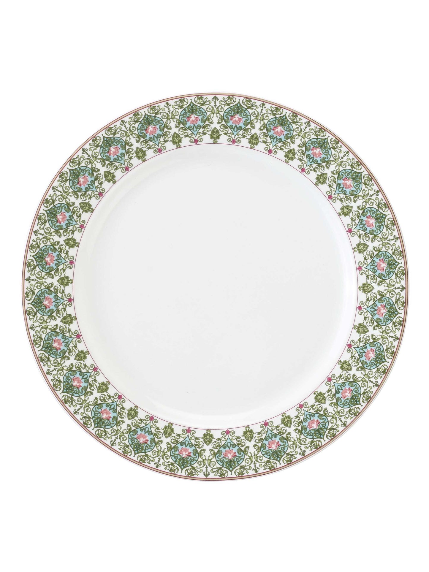 India Circus Floral Illusion Dinner Plate 10.5" 1 Pieces - Clay Craft India