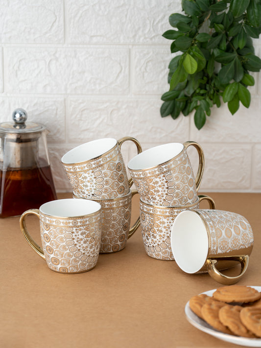 Alton Ebony Coffee & Tea Mugs, 200ml, Set of 6 (E647)