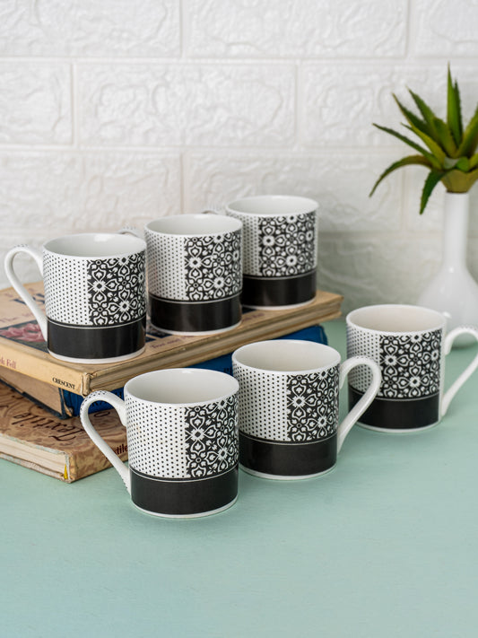 Melon Monochrome Coffee & Tea Mugs, 210ml, Set of 6 (MC725)