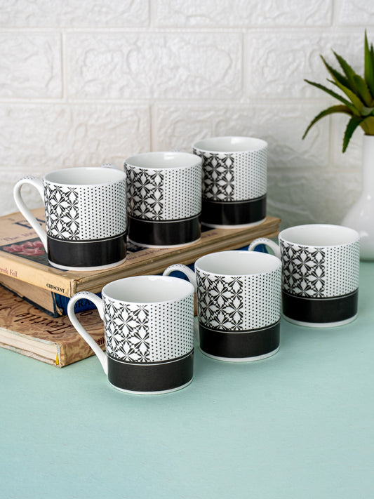 Melon Monochrome Coffee & Tea Mugs, 210ml, Set of 6 (MC724)