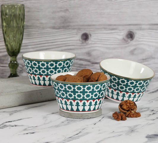 India Circus Marine Opulence Nikko Bowl (Set of 3)