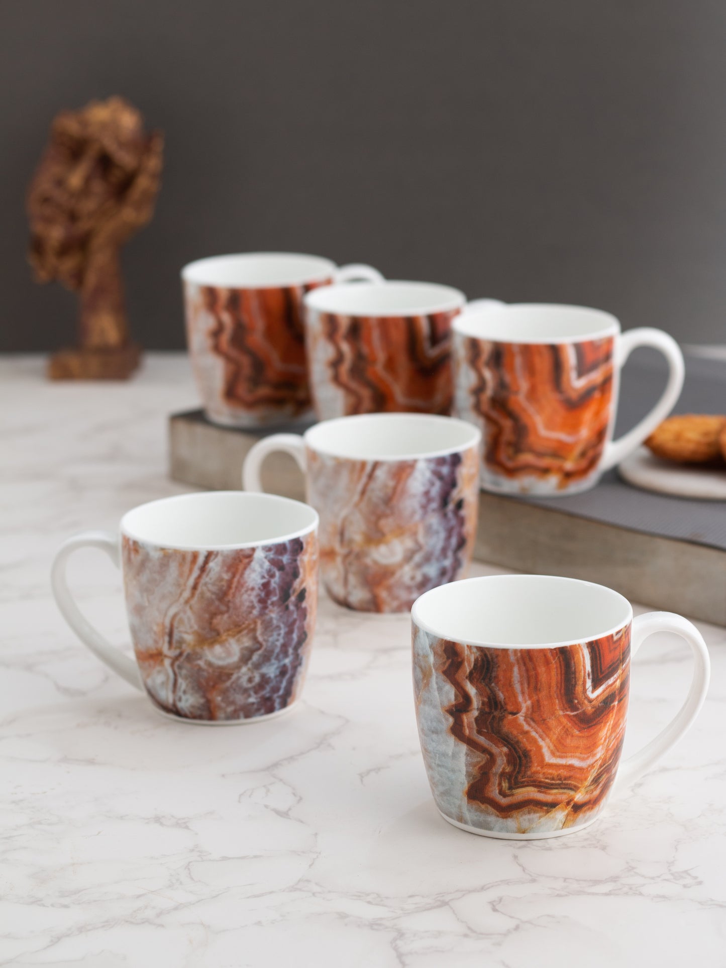 Alton Nature Coffee & Tea Mugs, 200ml, Set of 6 (N414)
