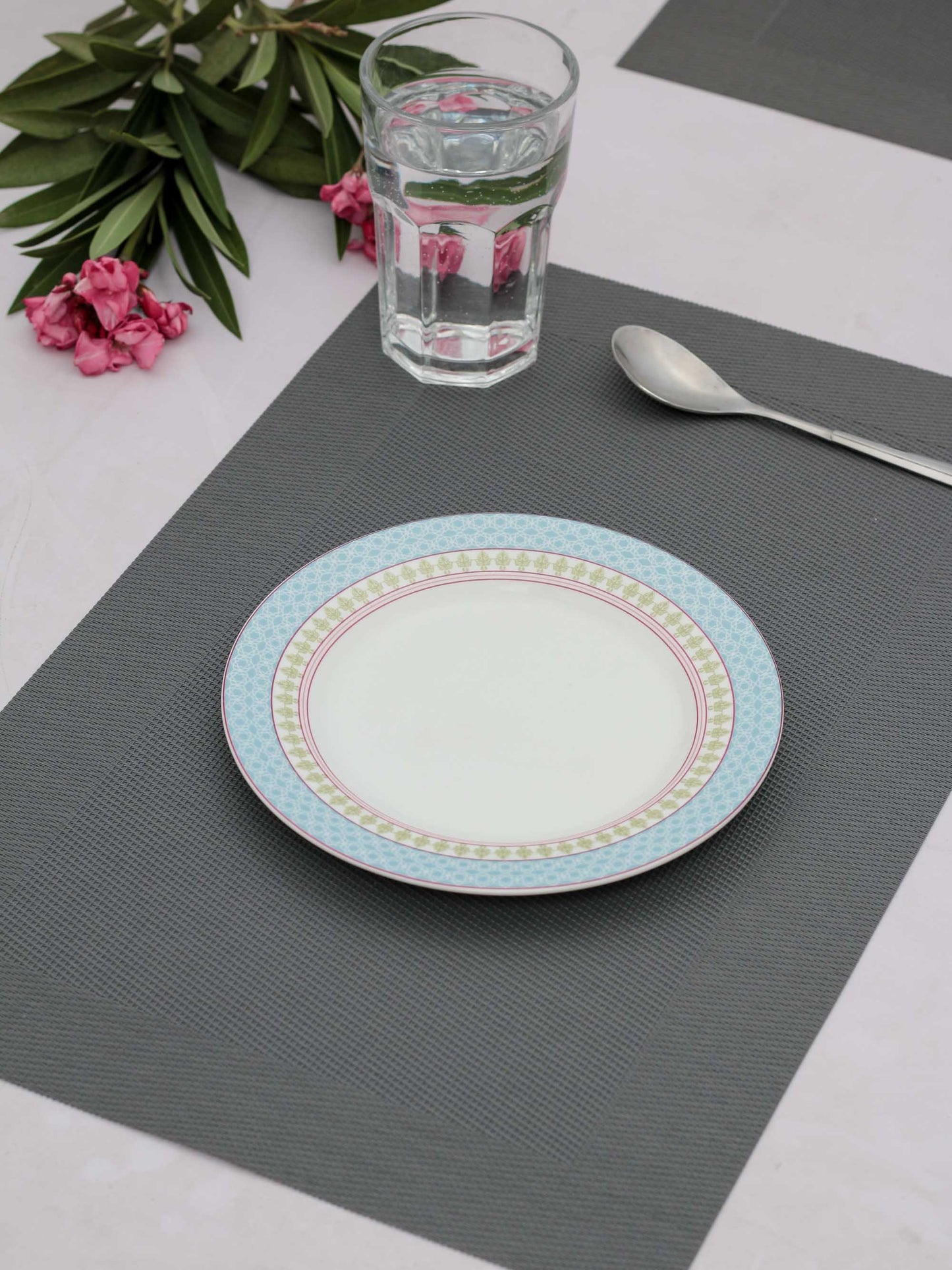 India Circus Floral Illusion Side Plate 7" 1 Piece - Clay Craft India
