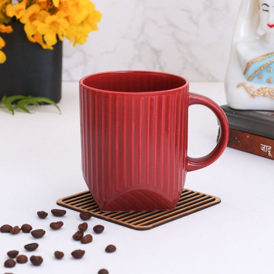 Charlie Creme Coffee & Milk Mug, 360ml, 1 Piece (CH3) - Clay Craft India