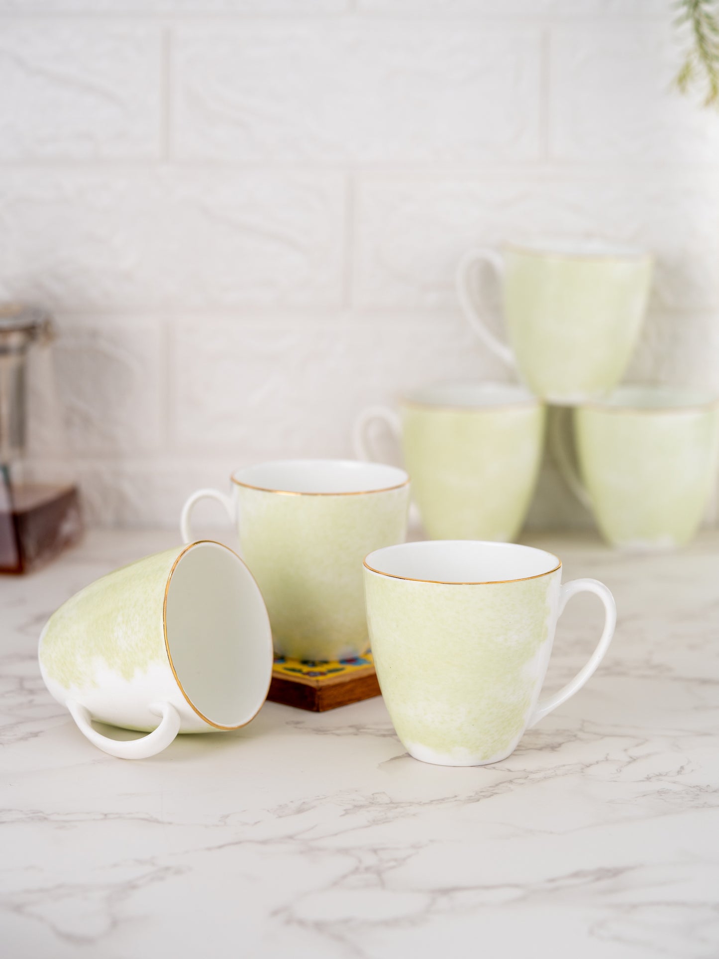 Excel Paradise Coffee & Tea Mugs, 220ml, Set of 6 (P504)