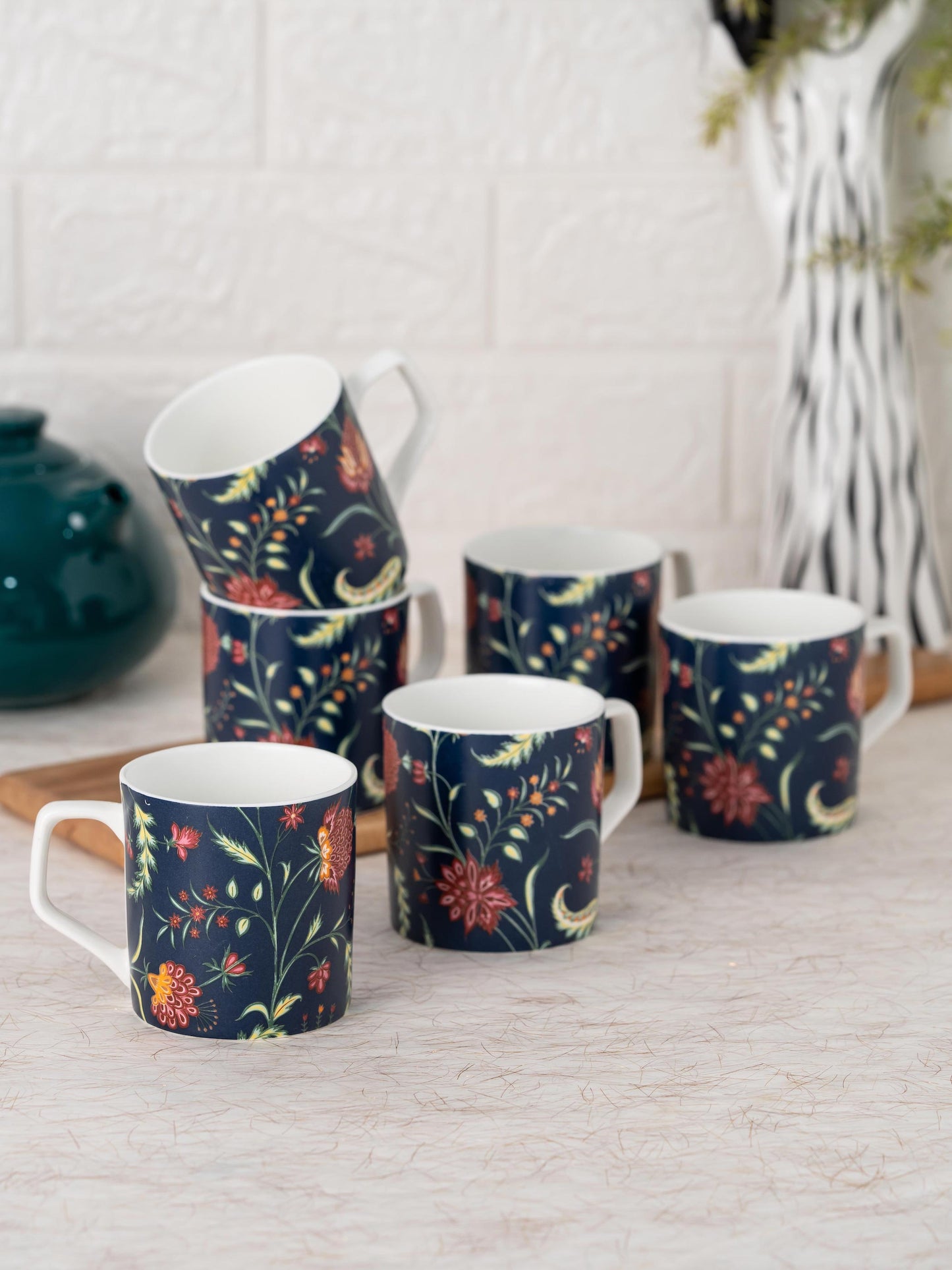 JCPL Gardenia Director Coffee Mug/ Tea Cup, 200ml, Set of 6, GS304