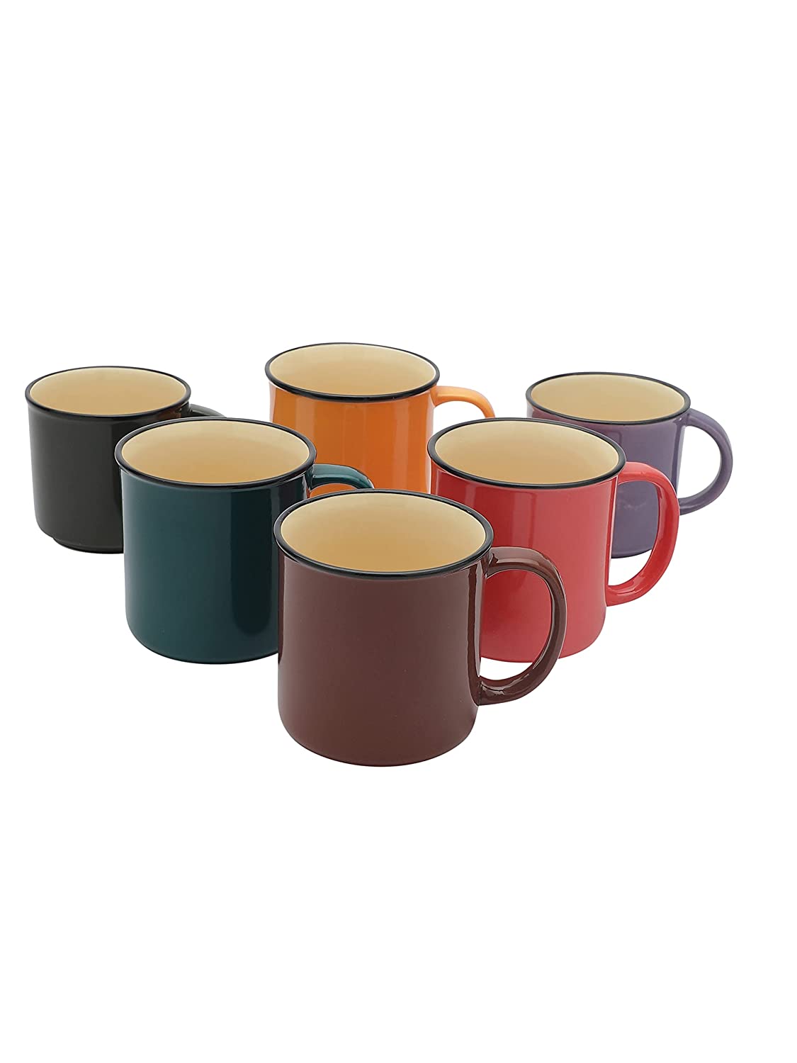 JCPL Marc Coffee Mug/ Tea Cup Medium, Set of 6