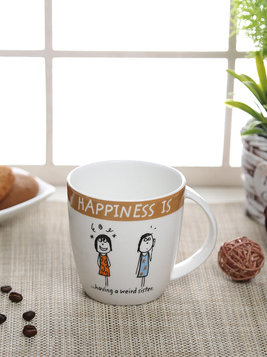 Happiness Is Weird Sister Milk Mug 1 Piece 270ml - Clay Craft India
