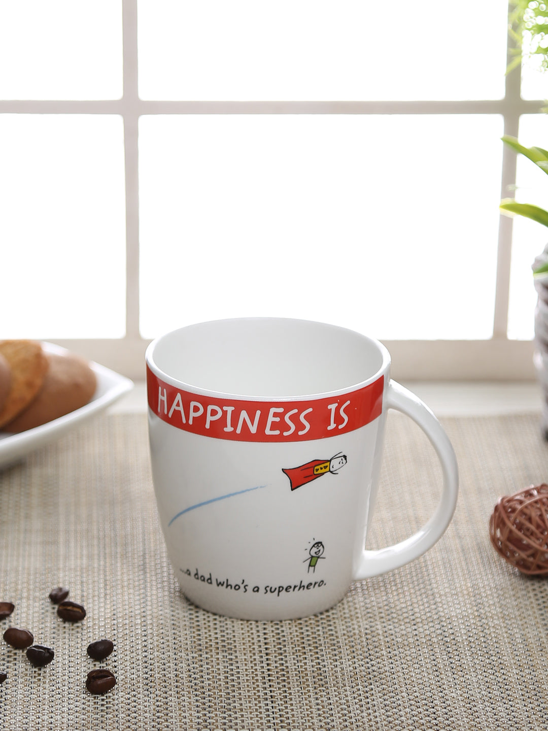 Happiness Is Superhero Milk Mug 1 Piece 270ml - Clay Craft India