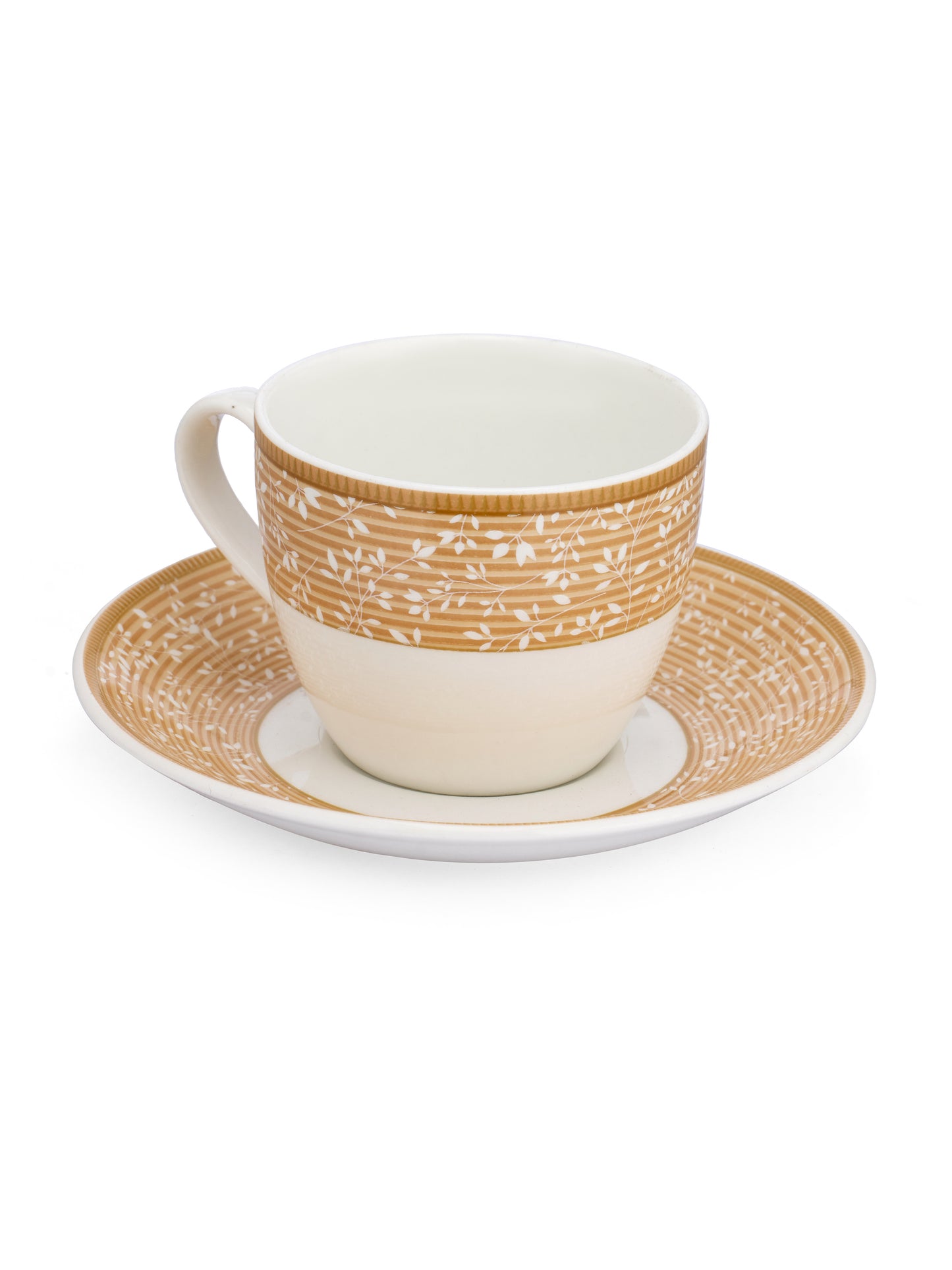 Cream Super Cup & Saucer, 170ml, Set of 12 (6 Cups + 6 Saucers) (S305)