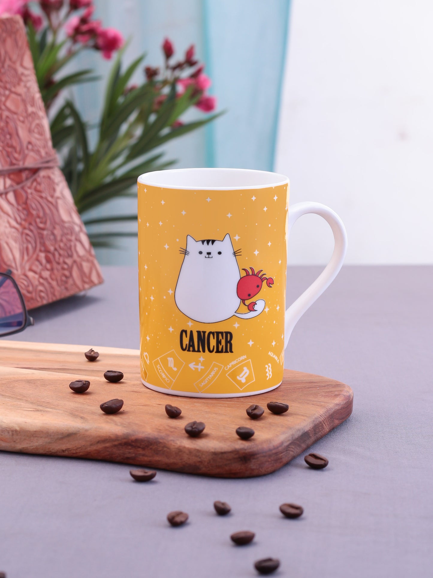 Pride Zodiac Cancer Coffee & Milk Mug, 310ml, 1 Piece - Clay Craft India