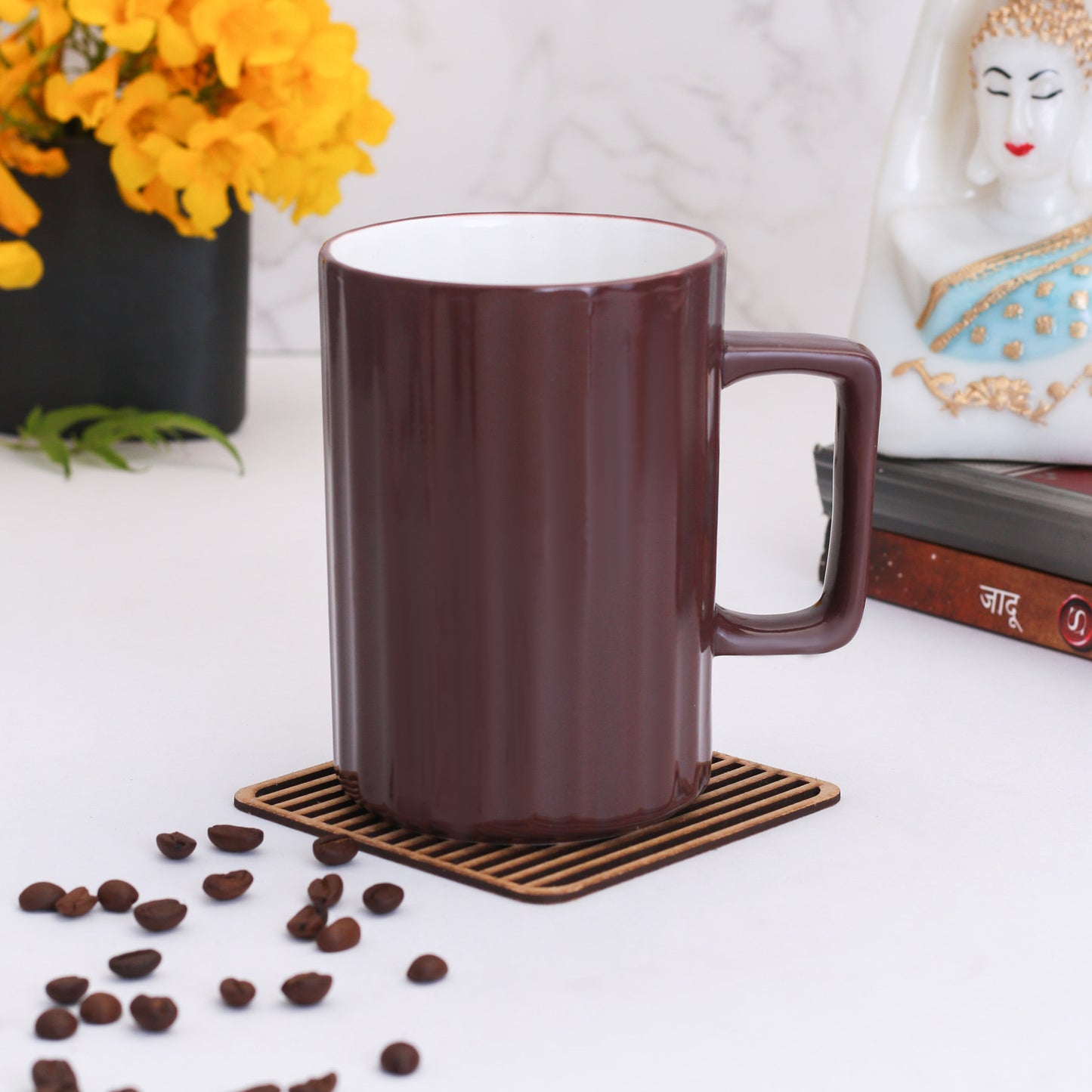 Ritz Creme Coffee & Milk Mug, 330ml, 1 Piece (R|1) - Clay Craft India