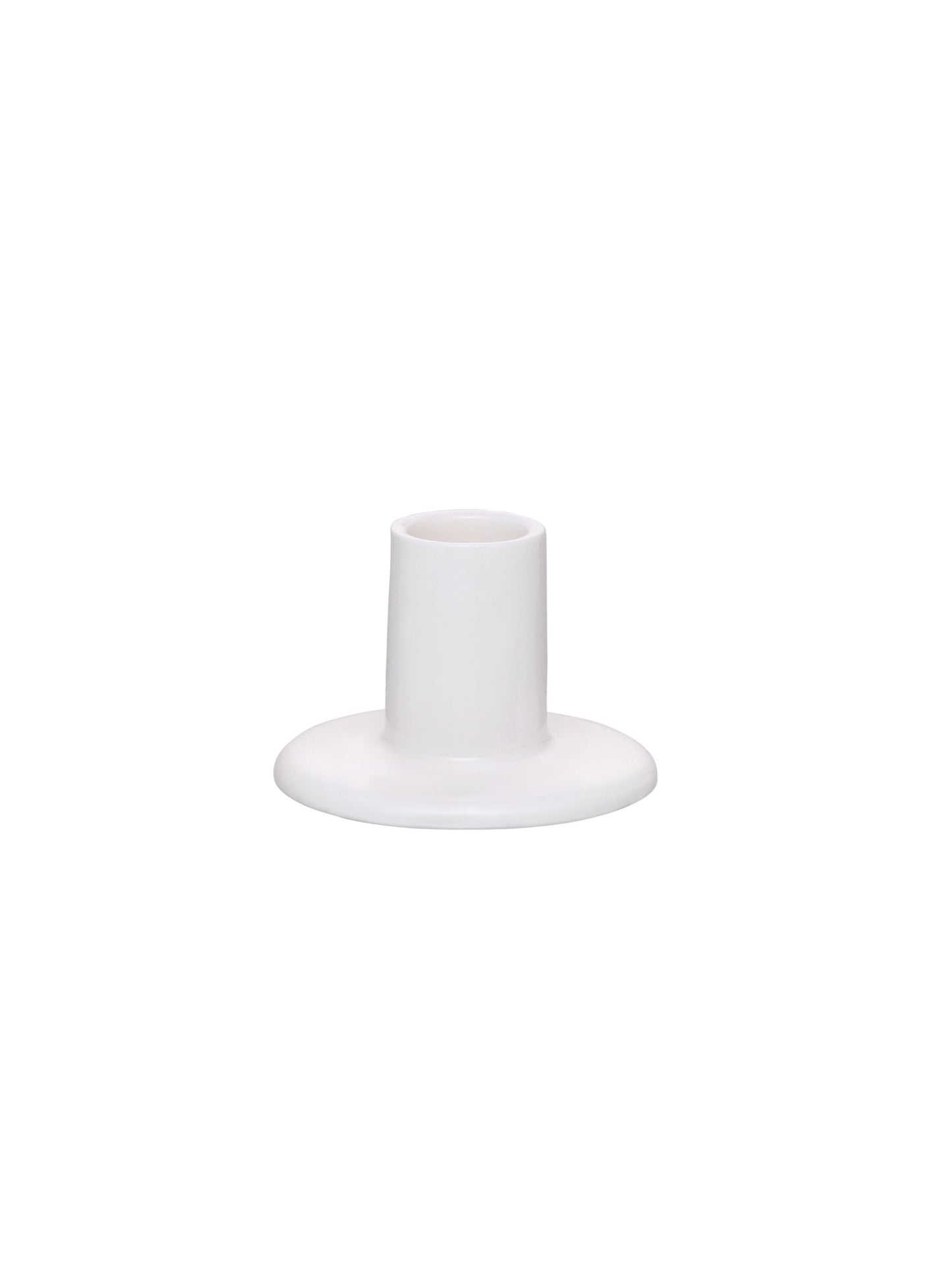 Clay Craft Basic Candle Stand 1 Piece Plain White - Clay Craft India