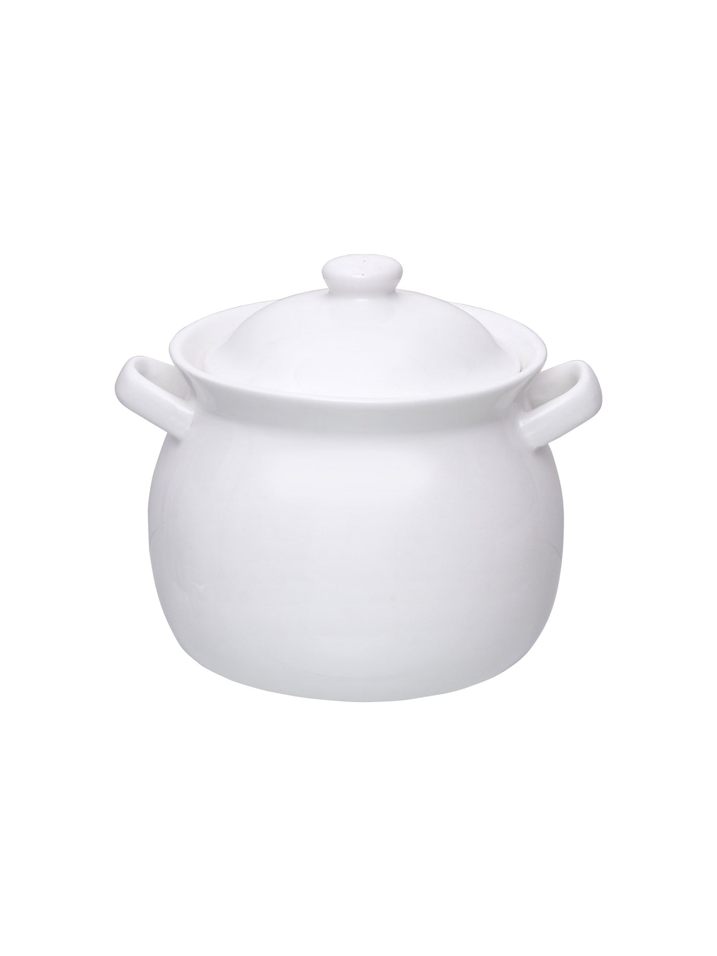 Clay Craft Basic Bowl Pot Belly 2 Piece Small & Big Plain White - Clay Craft India