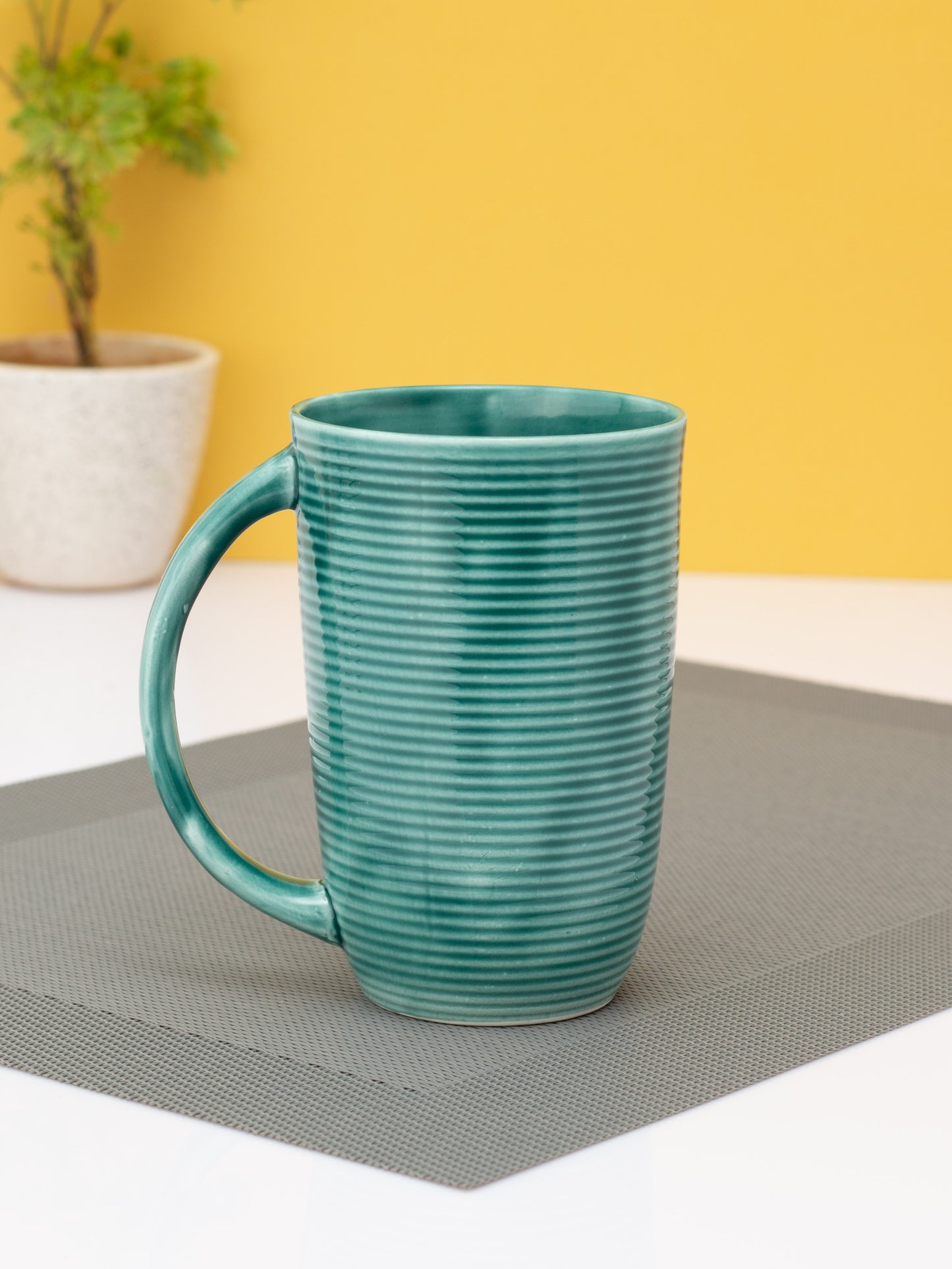 Long Stripe Coffee & Milk Mug, 350ml, 1 Piece (RI3)