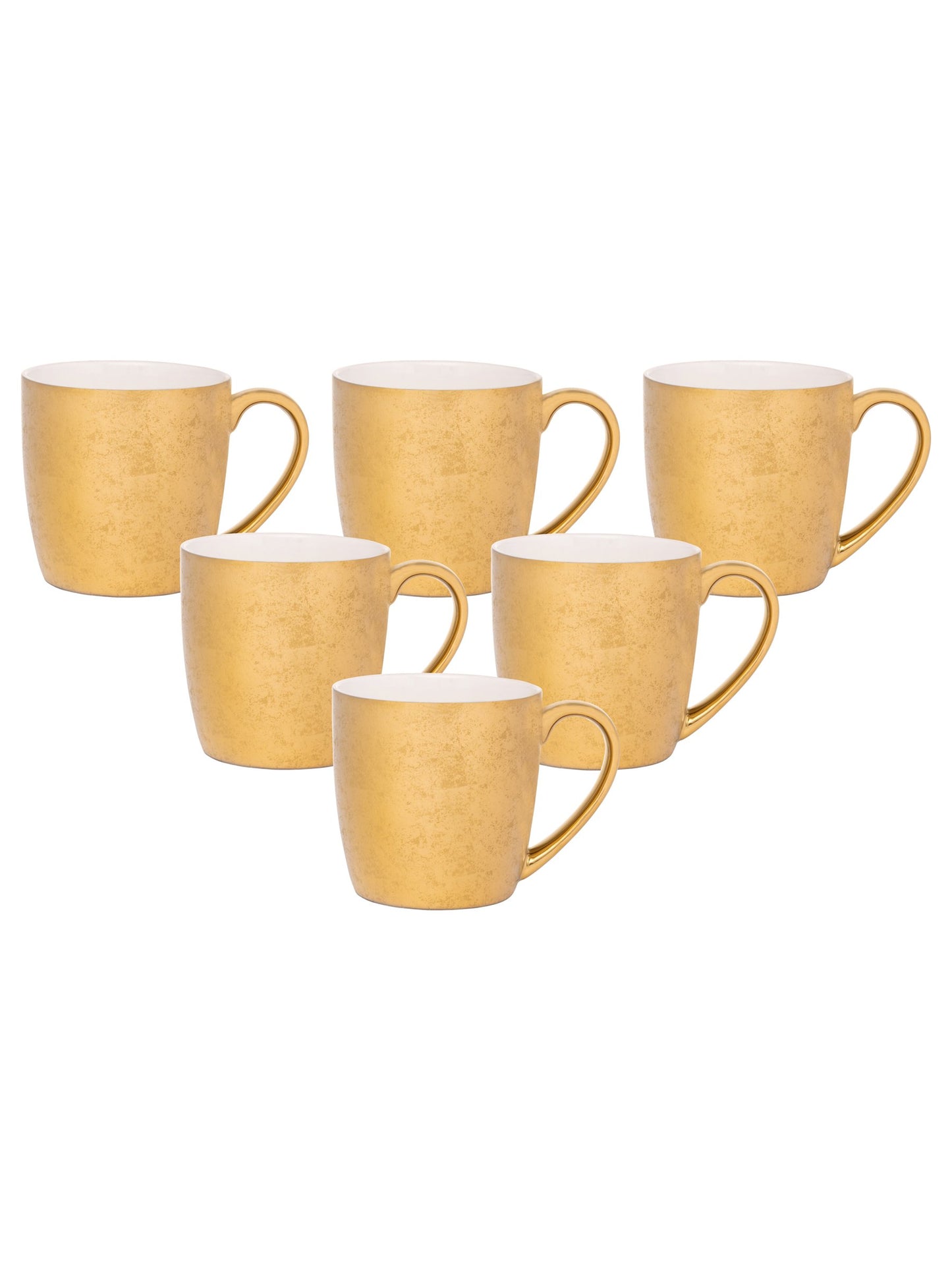 Alton Ebony Coffee & Tea Mugs, 220ml, Set of 6 (E666) - Clay Craft India