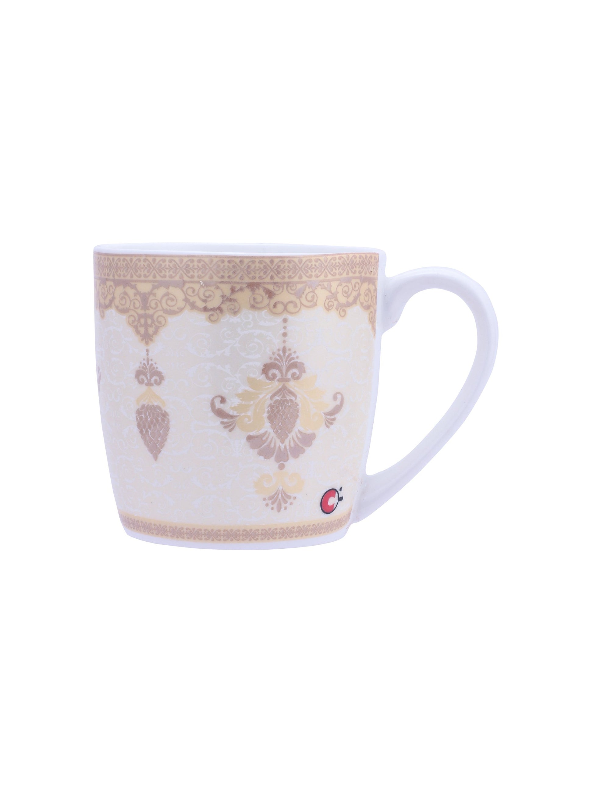 Alton Hilton Coffee & Tea Mugs, 220ml, Set of 6 (H375) - Clay Craft India