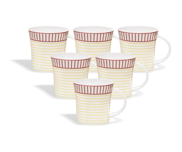 Jackson Hilton Coffee & Tea Mugs, 160ml, Set of 6 (385)