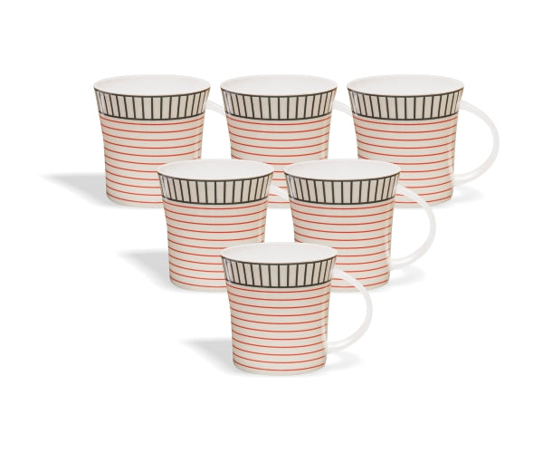 Jackson Hilton Coffee & Tea Mugs, 160ml, Set of 6 (386)