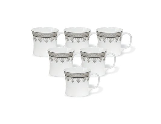 Liza Super Coffee & Tea Mugs, 140ml, Set of 6 (S369) - Clay Craft India