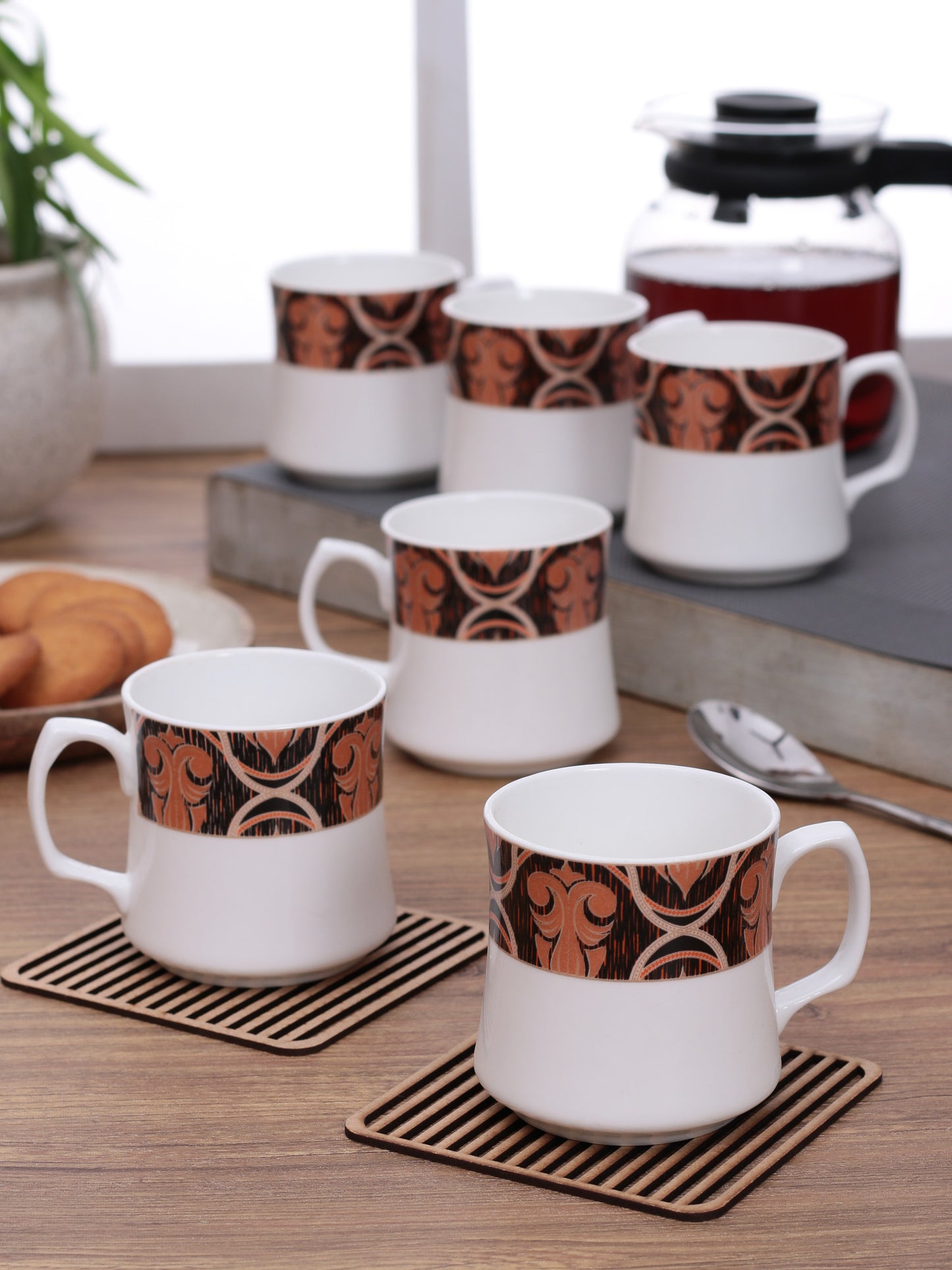 Mike Super Coffee & Tea Mugs, 180ml, Set of 6 (S373)