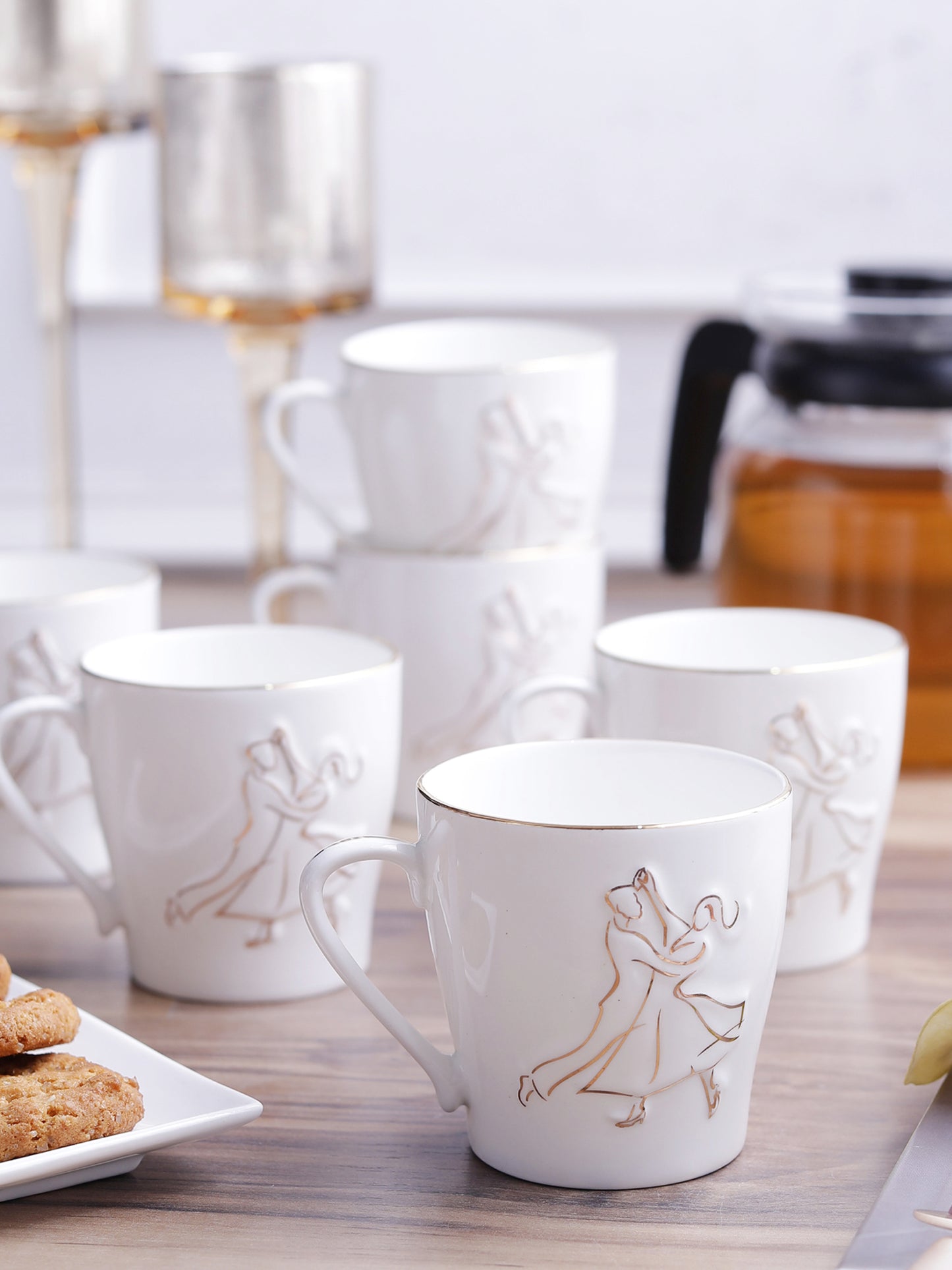 Swirl Coffee & Tea Mugs, 175ml, Set of 6 (373)