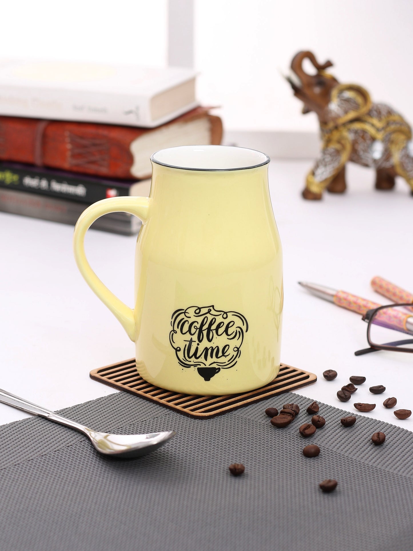 JCPL Flask Zest Coffee & Milk Mug, 330ml, 1 Piece, FL01 - Clay Craft India