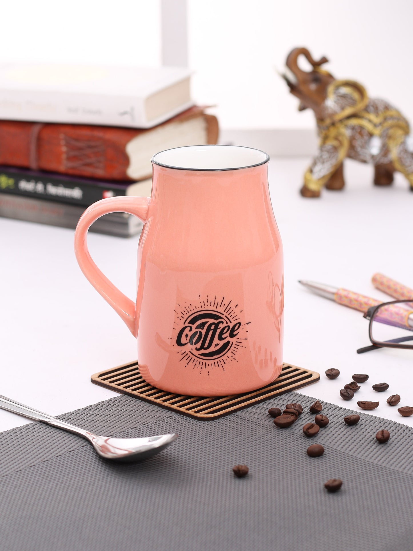 JCPL Flask Zest Coffee & Milk Mug, 330ml, 1 Piece, FL02 - Clay Craft India
