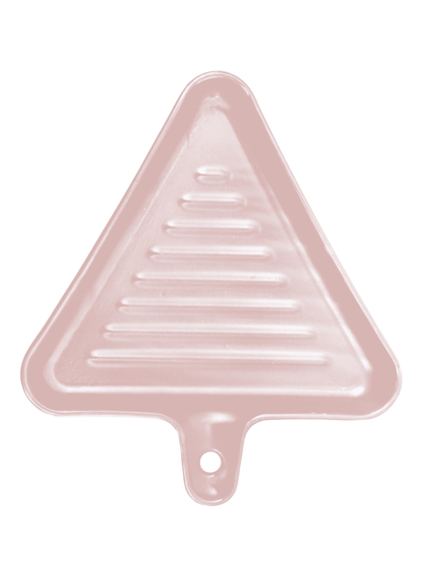 Ceramic Triangle Grill Plates for Serving, Pink